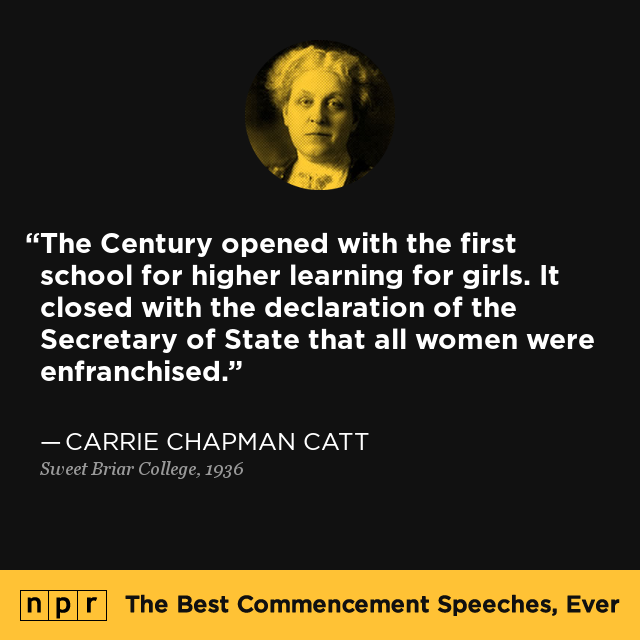 Carrie Chapman Catt at Sweet Briar College, June 9, 1936 
