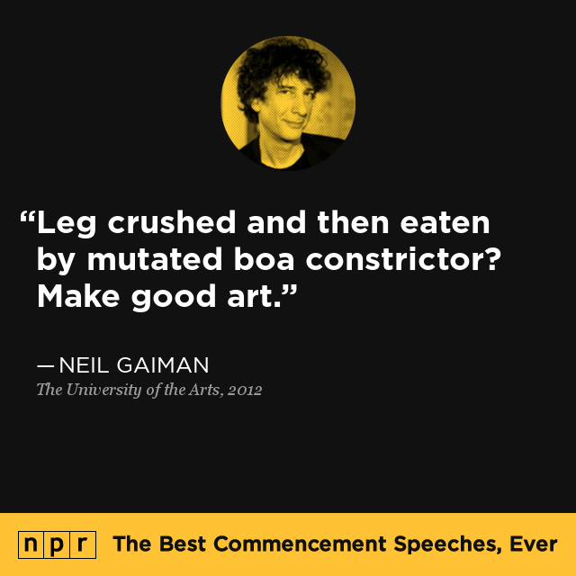 neil gaiman graduation speech text