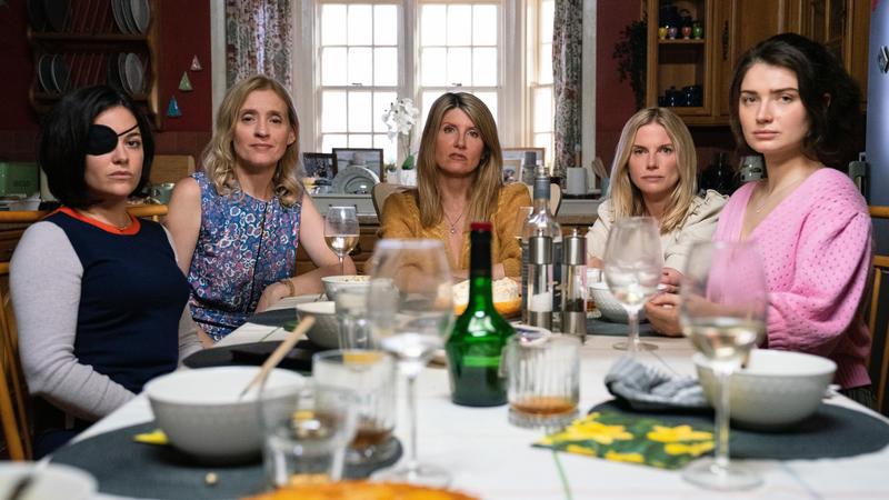 Sarah Greene, Anne-Marie Duff, Sharon Horgan, Eva Birthistle and Eve Hewson in <em>Bad Sisters</em>.