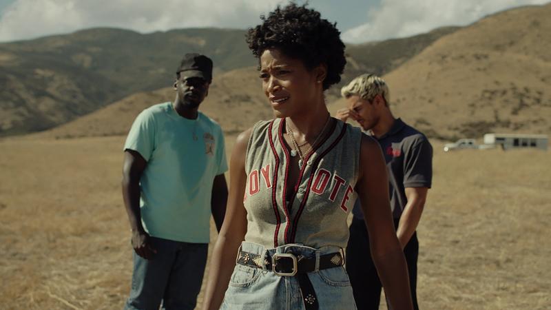 Daniel Kaluuya, Keke Palmer, and Brandon Perea in <em>Nope.</em>