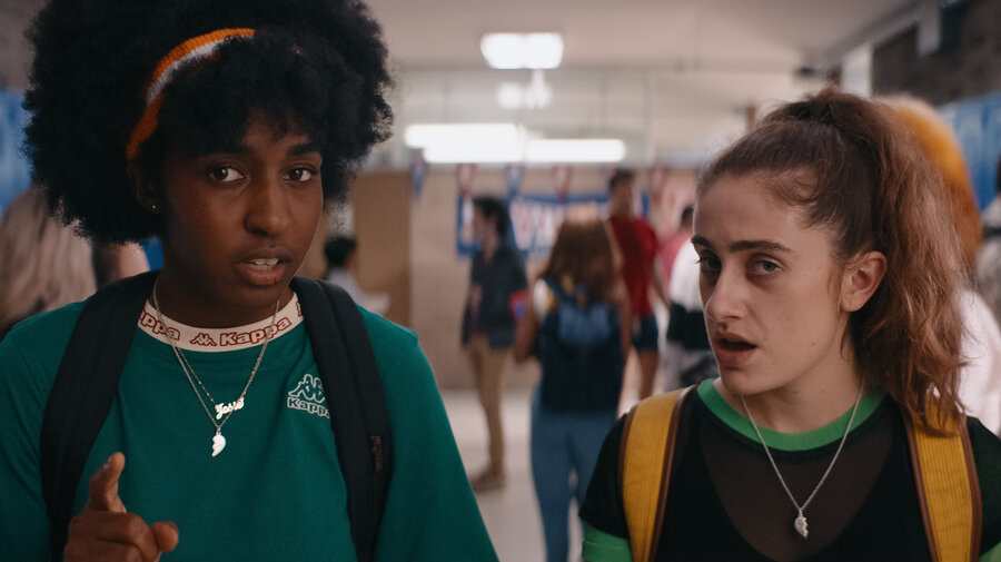 Ayo Edebiri and Rachel Sennott in <em>Bottoms</em>