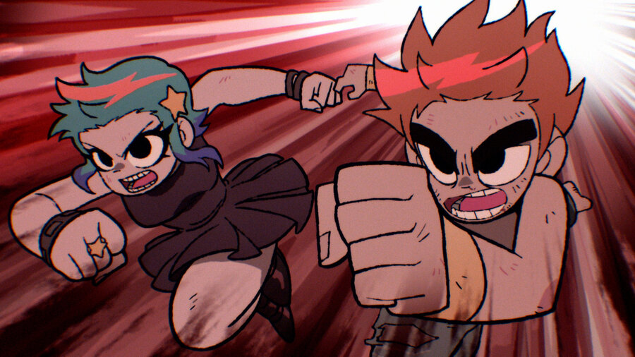Mary Elizabeth Winstead and Michael Cera return as the voices of Ramona Flowers and Scott Pilgrim in <em>Scott Pilgrim Takes Off</em>