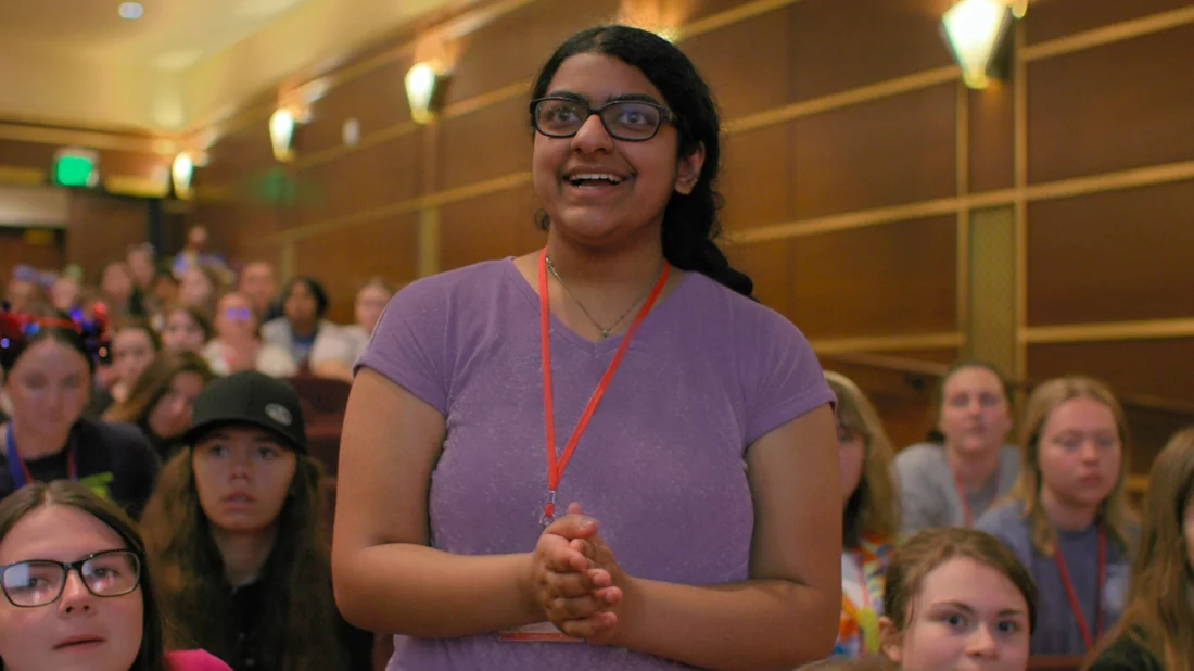 Nisha Murali in </em>Girls State.</em>