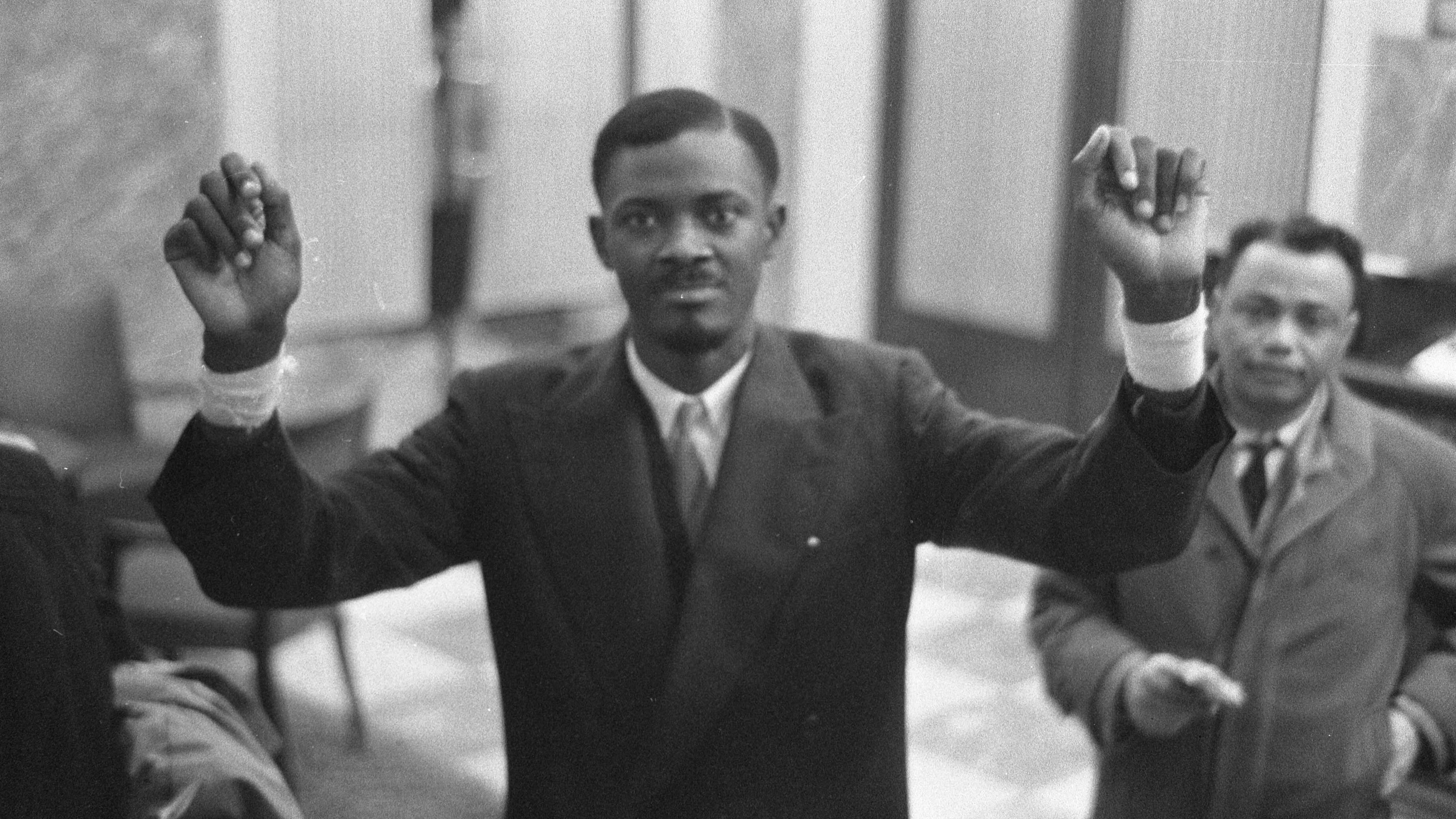Patrice Lumumba in <em>Soundtrack to a Coup D’Etat.</em>