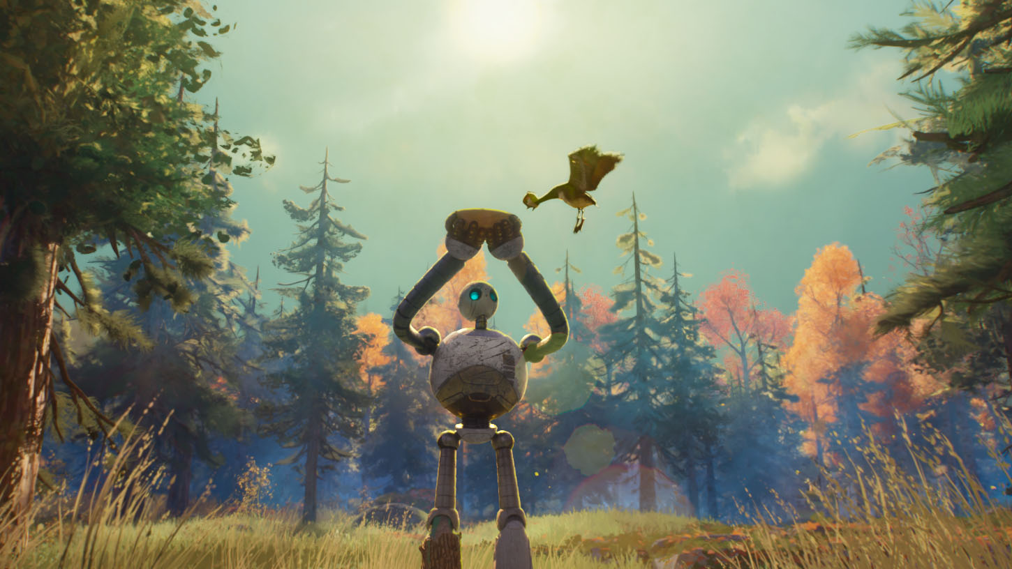 Lupita N’yongo and Kit Connor in <em>The Wold Robot.</em>