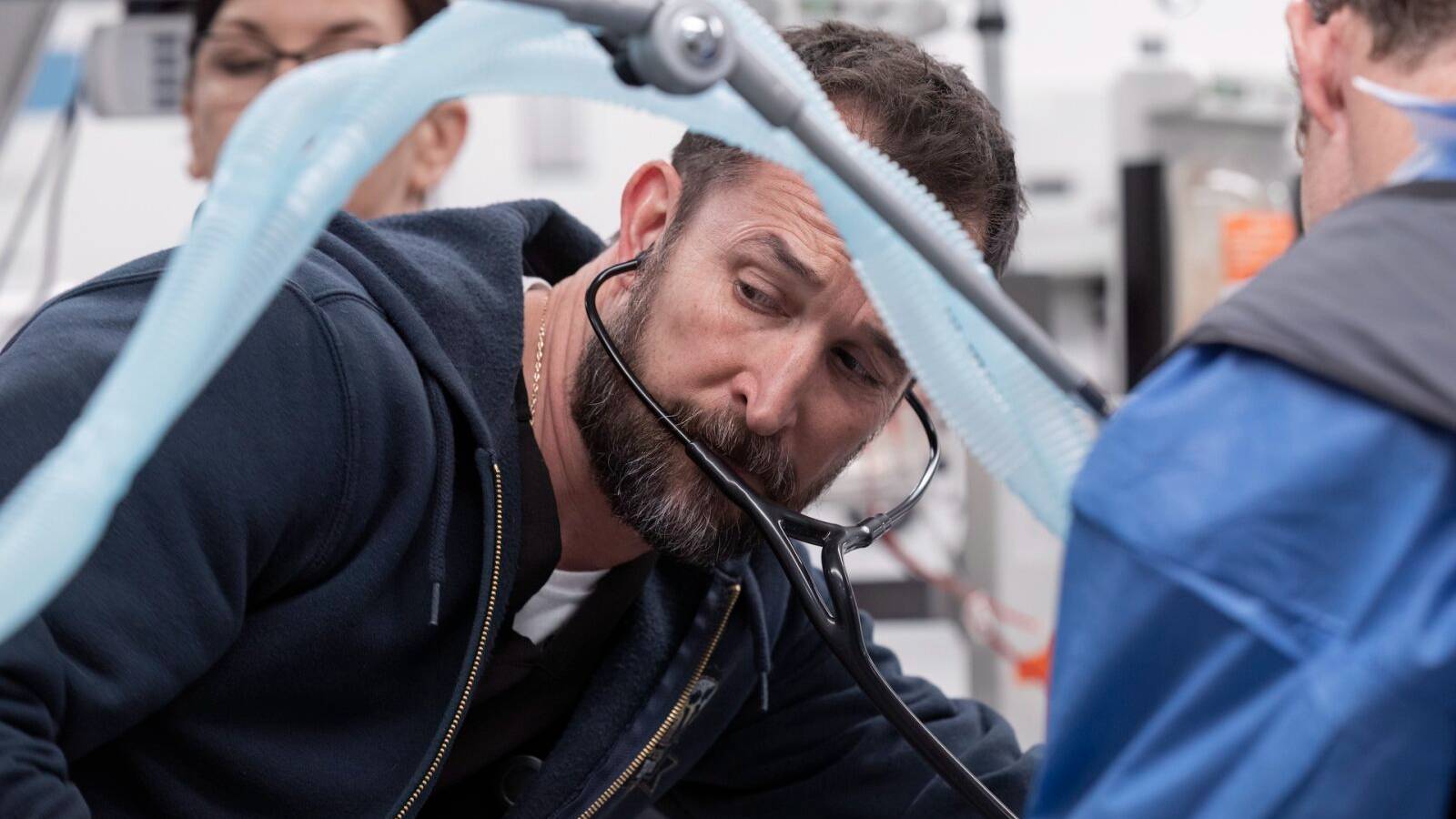 Noah Wyle in <em> The Pitt.</em>
