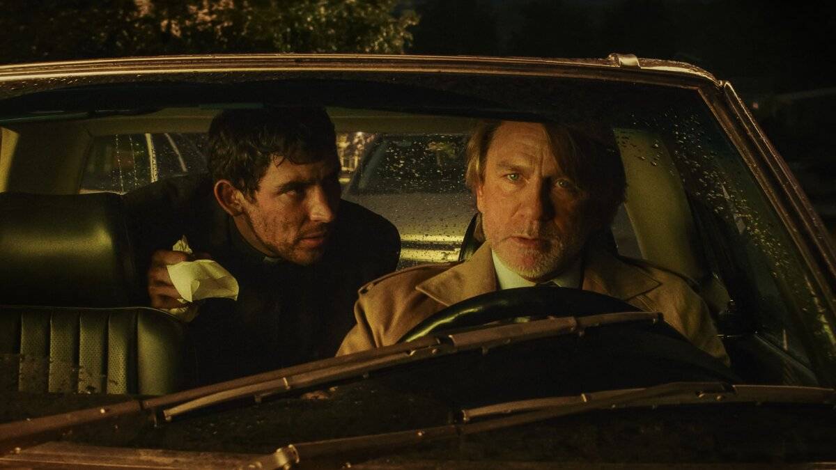 Josh O'Connor and Daniel Craig in <em> Wake Up Dead Man: A Knives Out Mystery.</em>

