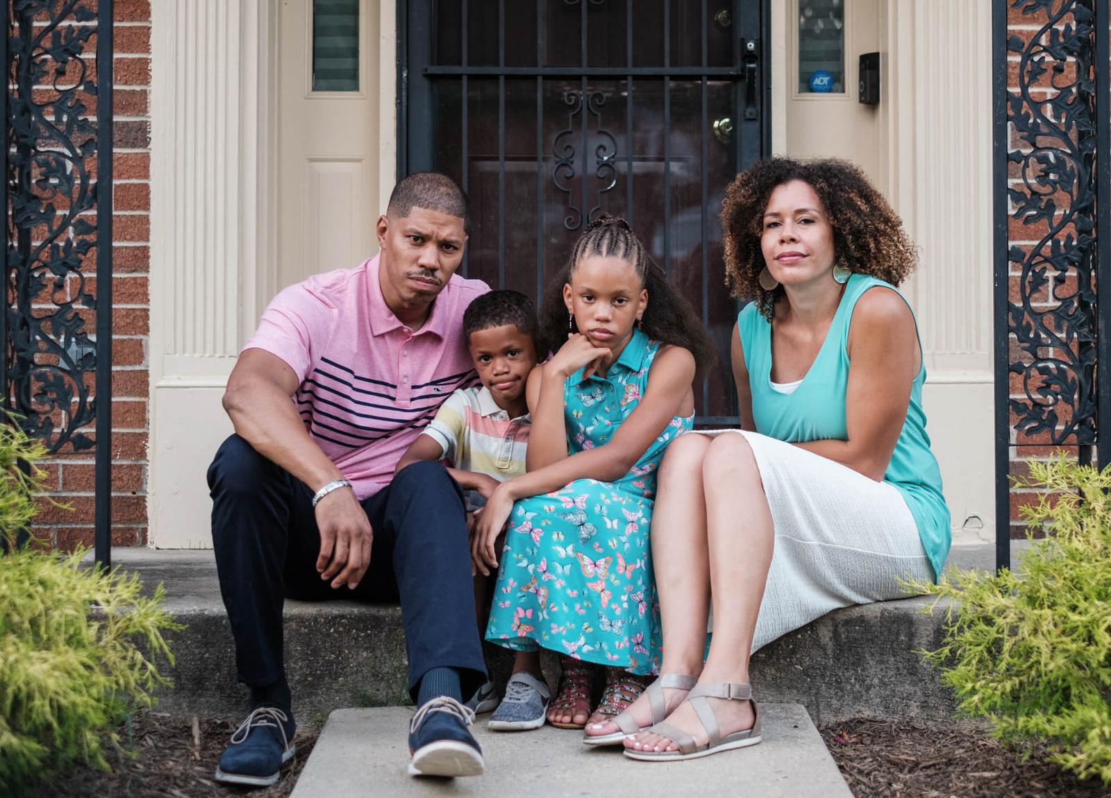 CHRIS AND ERIADE WILLIAMS Chris (left) and Eriade Williams (right) with son Hunter, 6, and daughter Marley, 9.