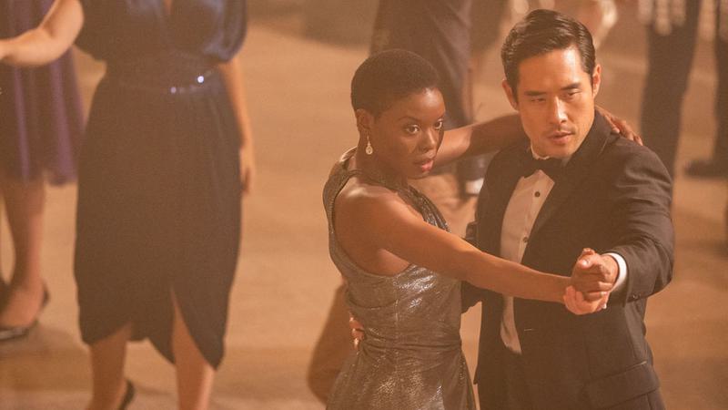 Enajite Esegine as Charlie and Raymond Lee as Dr. Ben Song in <em> Quantum Leap</em>