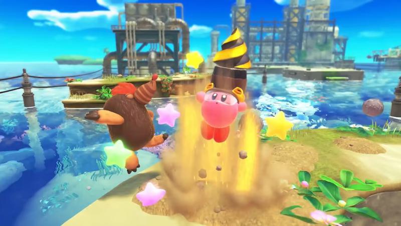 Experiment with new and old abilities in Kirby and the Forgotten Land.