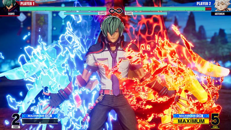 Powering up in King of Fighters XV.