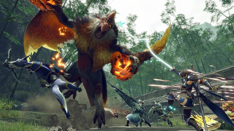 Face colorful and intimidating foes in Monster Hunter Rise: Sunbreak.