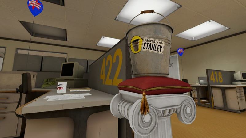 Your trusty Reassurance Bucket in The Stanley Parable: Ultra Deluxe.
