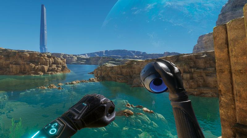 Explore an alien world through a VR headset in Hubris.