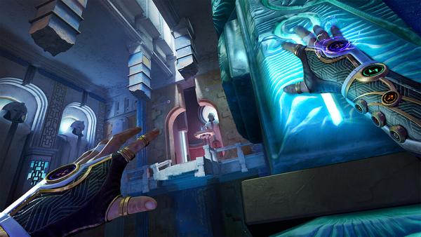 Climb, shoot, and jump in Reach.