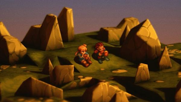 Protagonist Ramza and frenemy Delita in the remake to Final Fantasy Tactics.