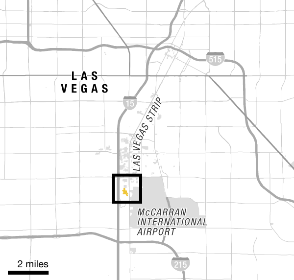 Locator map of Las Vegas