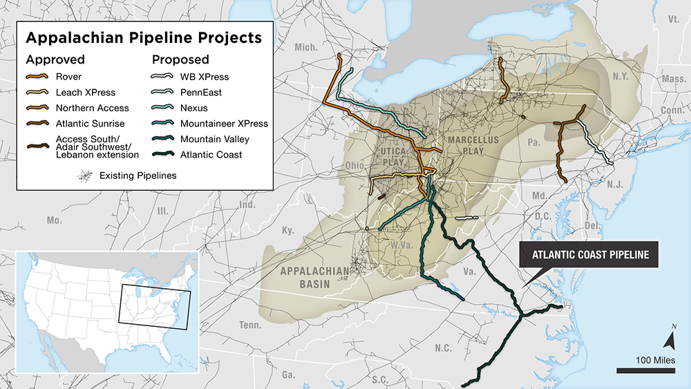 pipelines in the Appalachians