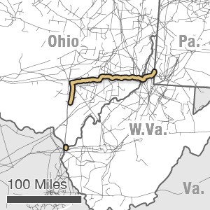 Map showing the Leach XPress route