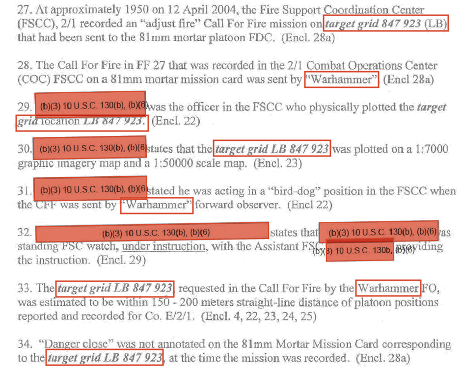 After years of legal wrangling over requests filed through the Freedom of Information Act, NPR obtained a highly redacted copy of the JAGMAN investigation from U.S. Central Command (CENTCOM), which oversaw the war effort in Iraq. 