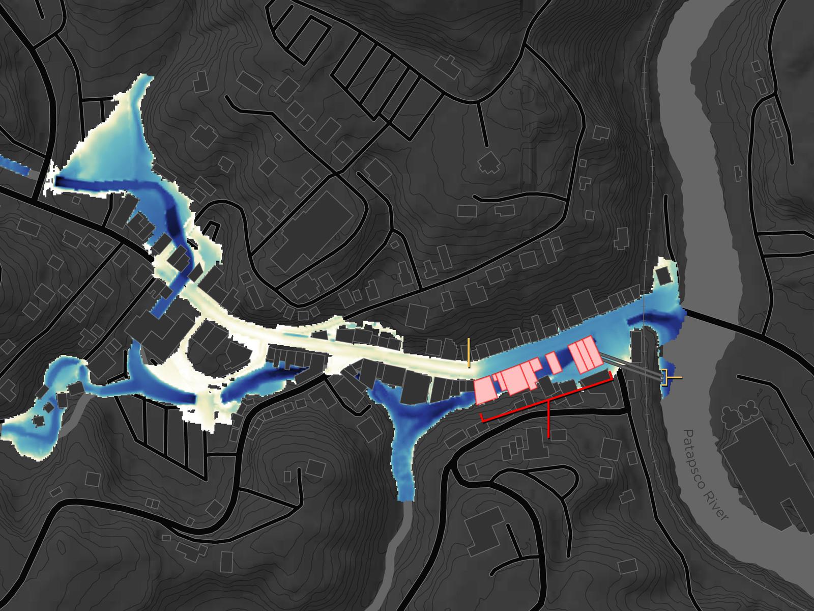 ellicott city flood map