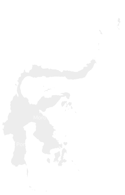 Map of where Boenaga is located on Sulawesi.