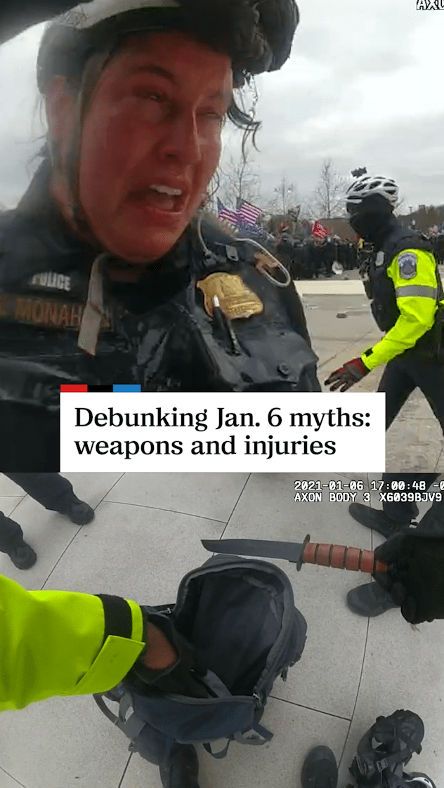 Debunking Jan. 6 myths: weapons and injuries