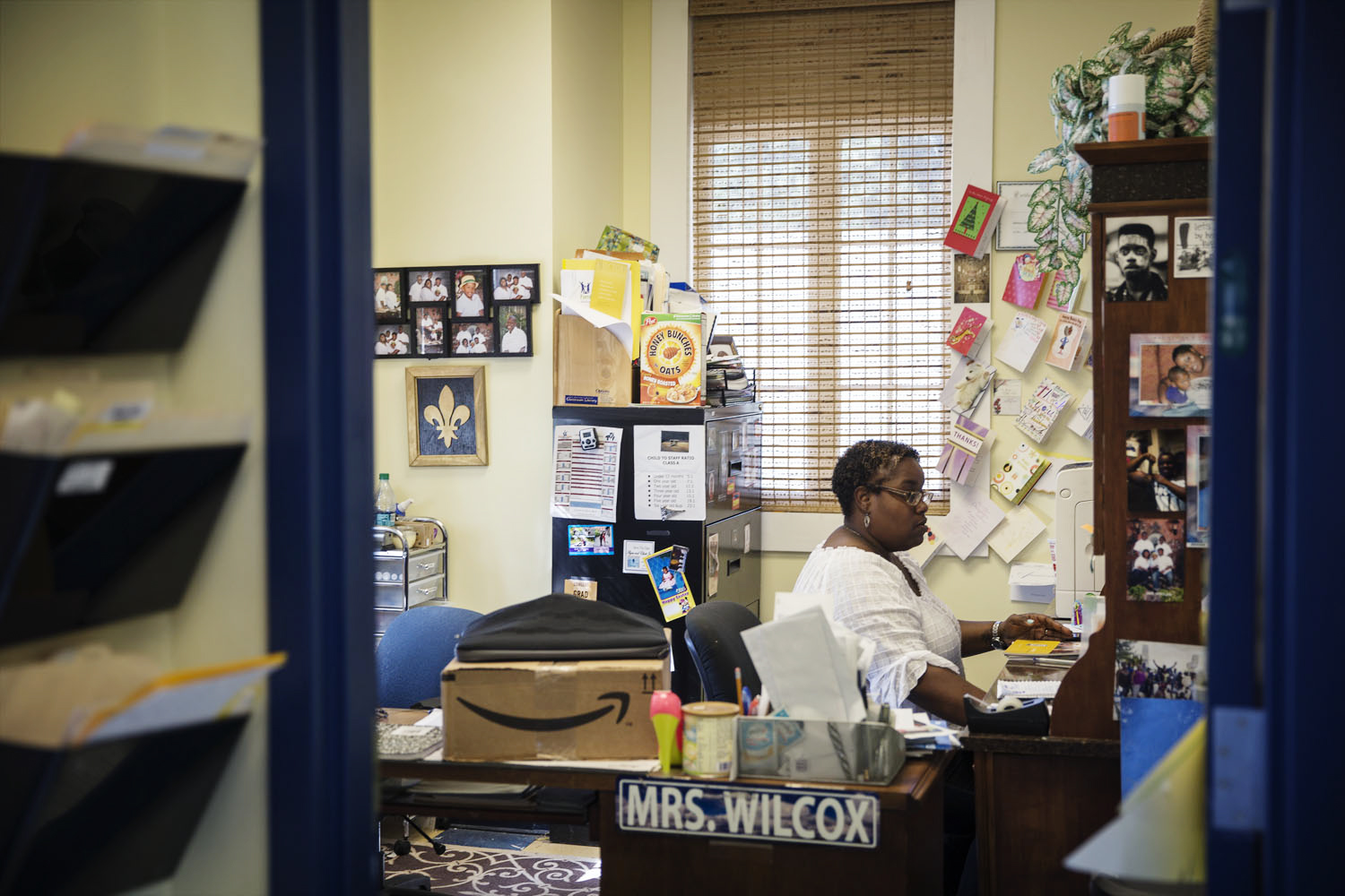 Rochelle Wilcox in her office at Wilcox Academy of Early Learning.